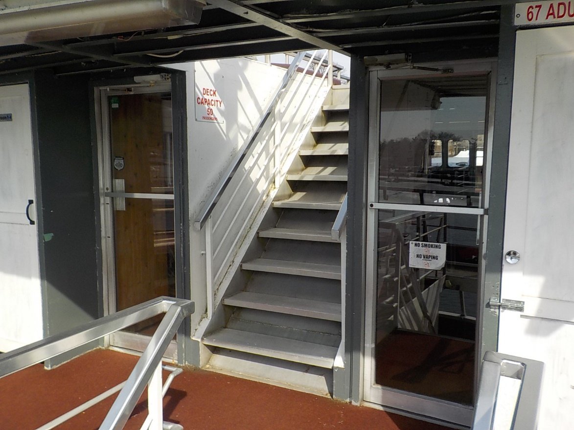 Stairway on a commercial passenger vessel