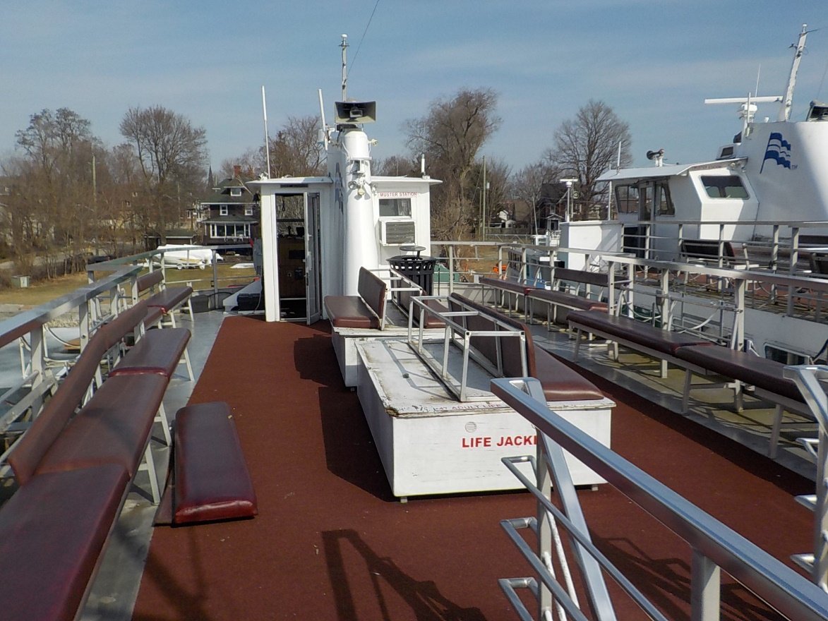 Top deck of a passenger vessel